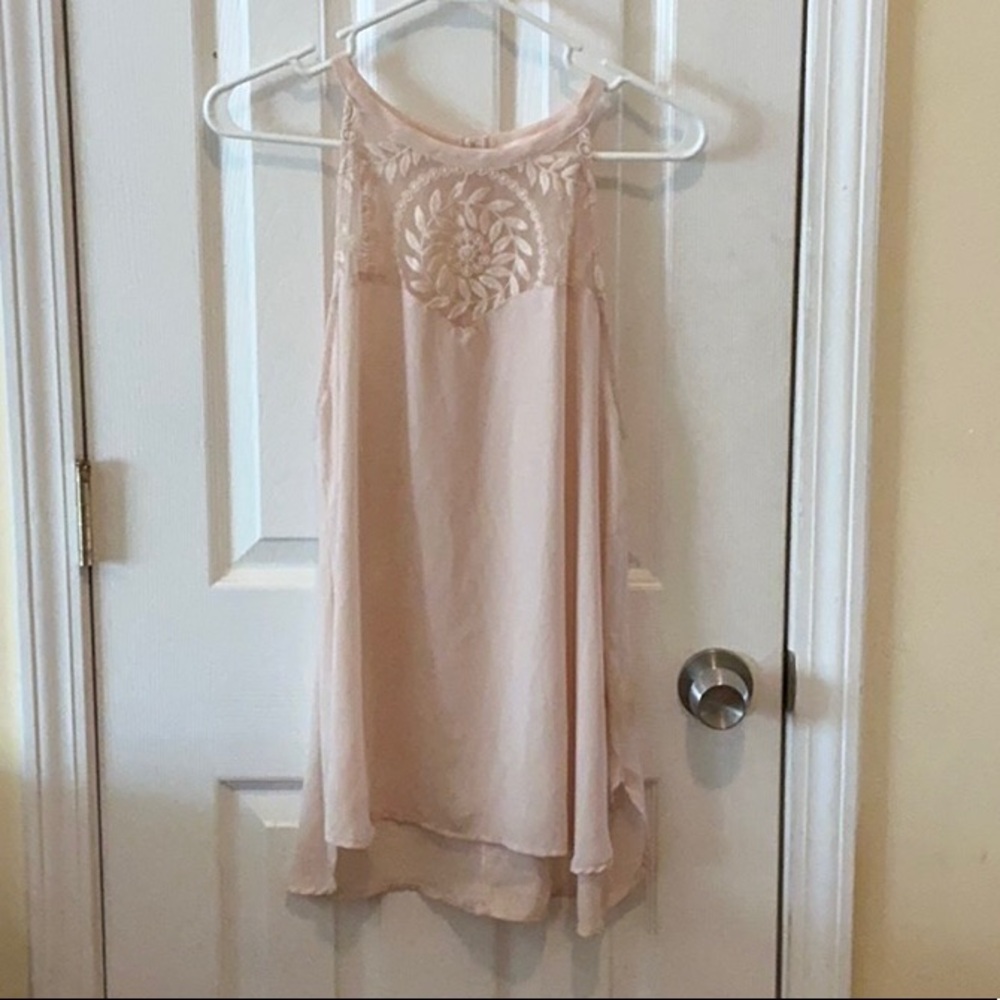 Elegant Cream Sleeveless Tank Top